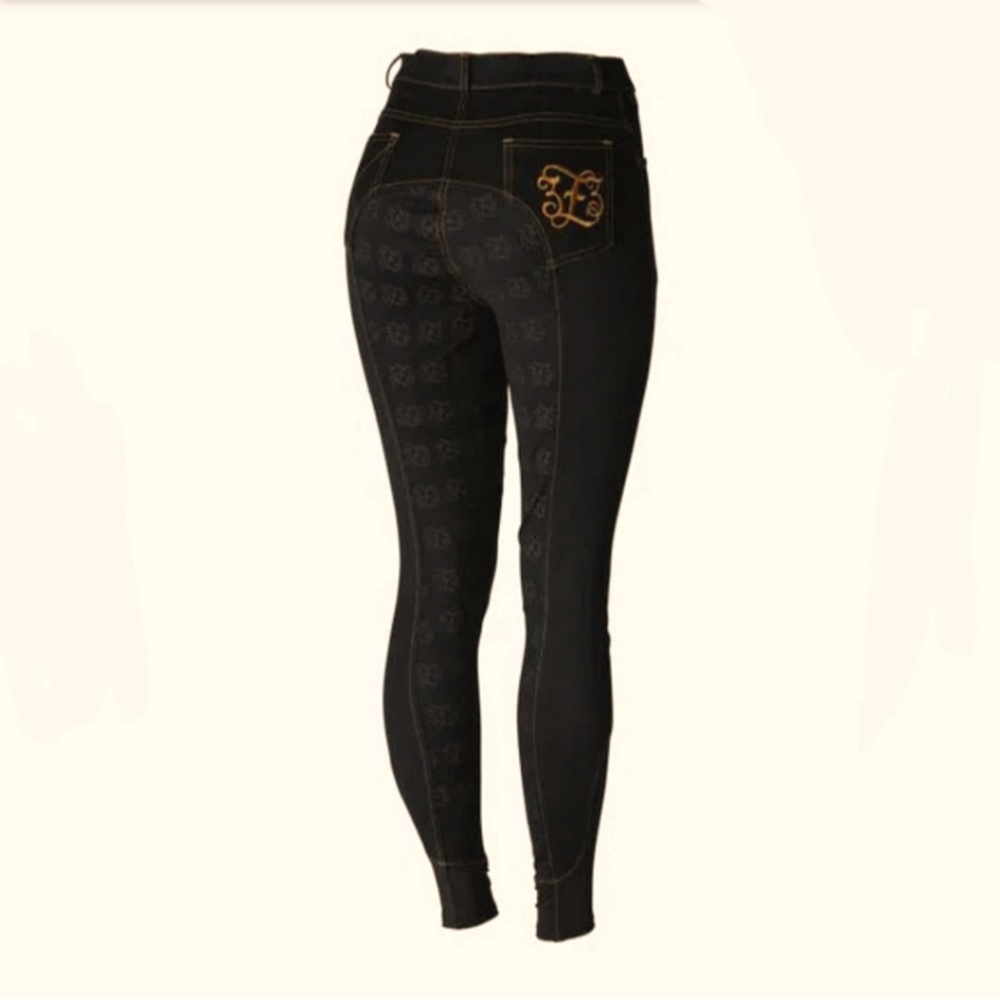 Horze Jessie Women's Denim Full Seat High Waist Breeches
